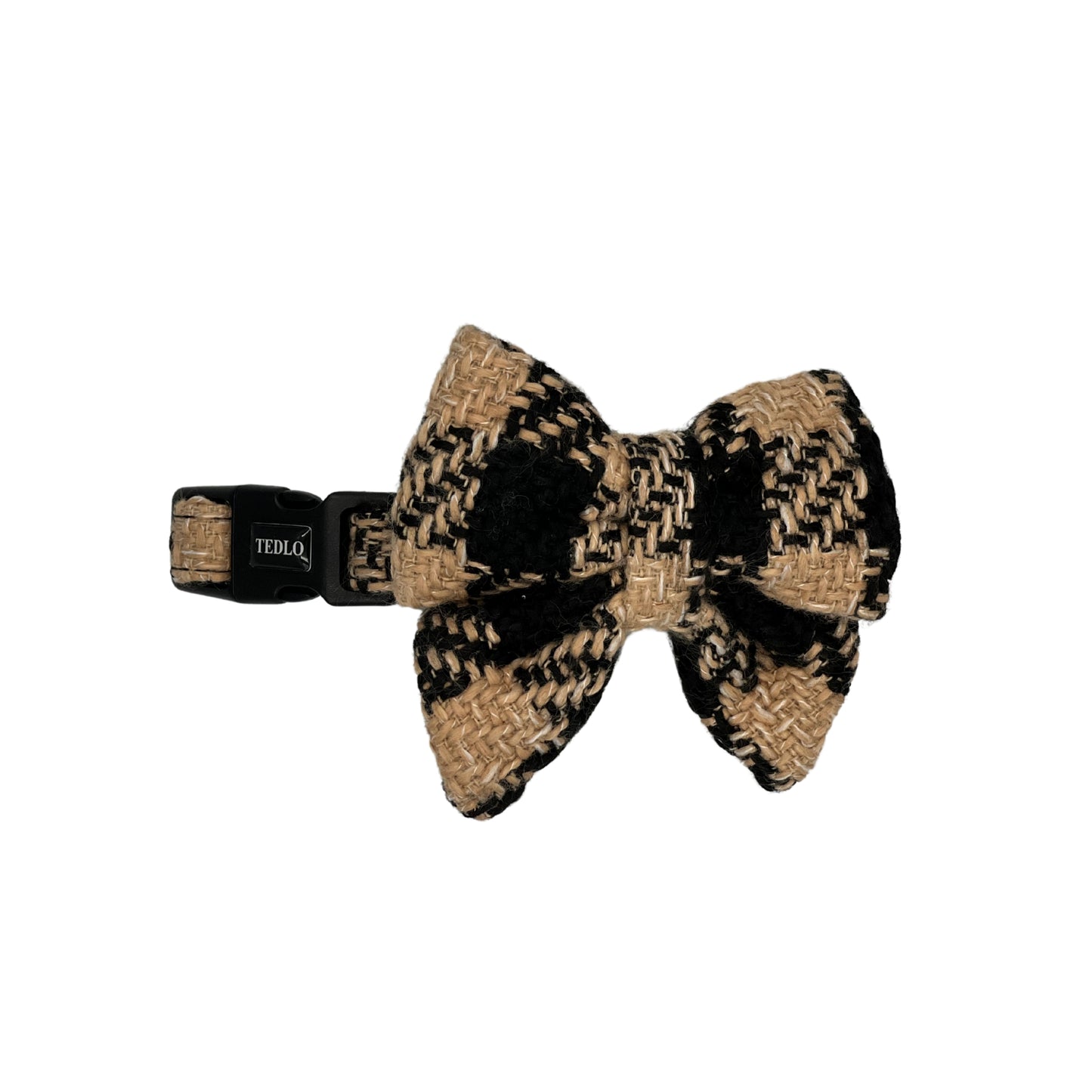 Obroża z kokardą ,,Black-Beige"
