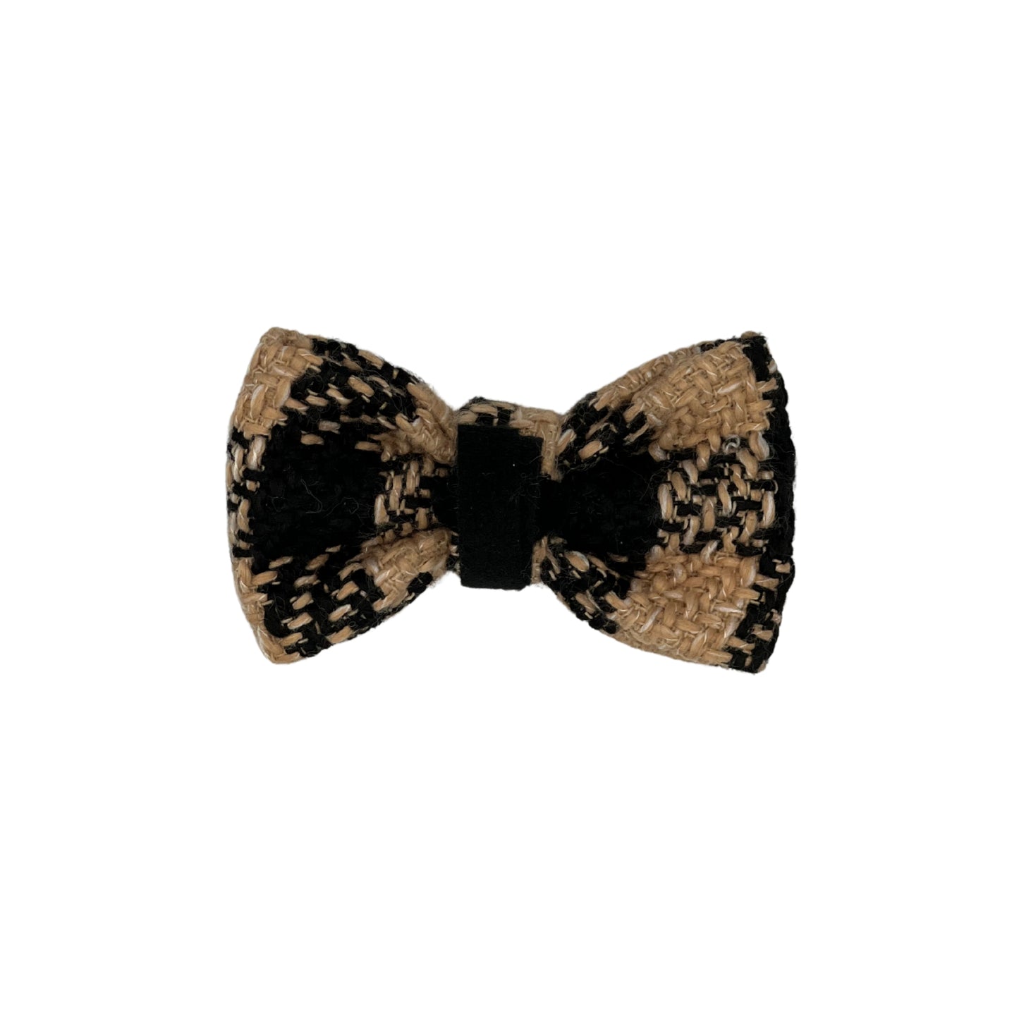 Obroża z kokardą ,,Mini Black-Beige"